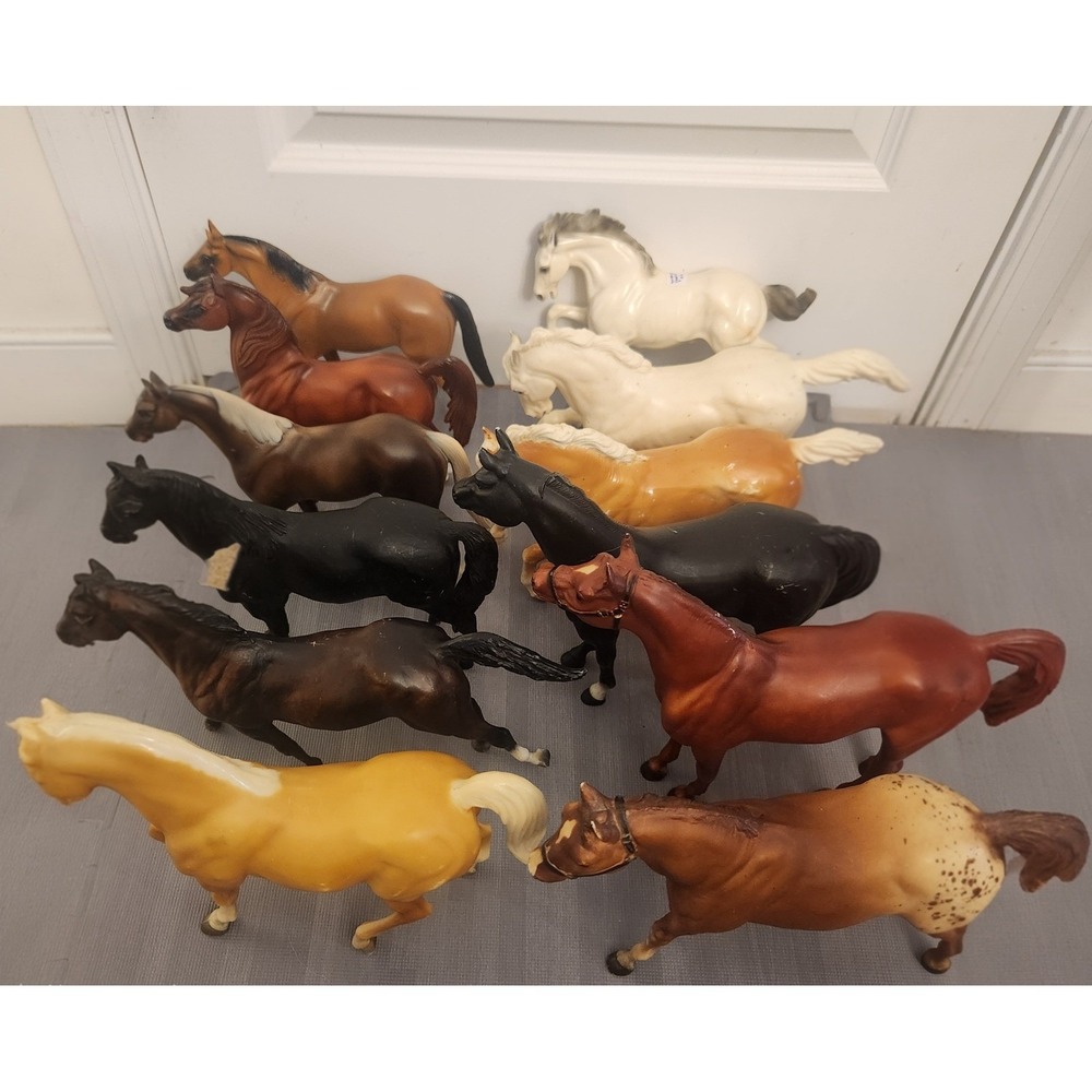 Breyer Horse Figurine Lot Vintage Mixed Breeds Appaloosa Arabian Stallion